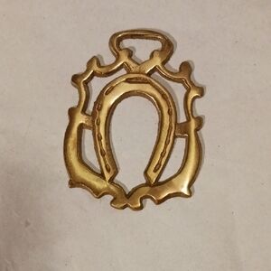 Antique Brass Horseshoe Wall Accent